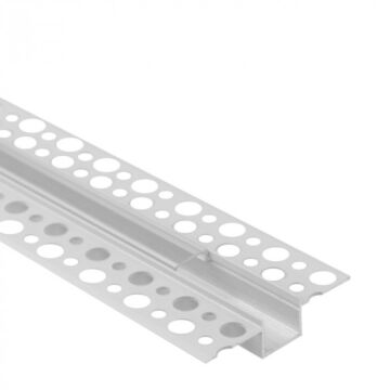 Profil do taśm LED GP-01 podtynkowy biały + klosz transparentny 1m Eco Light EC20924