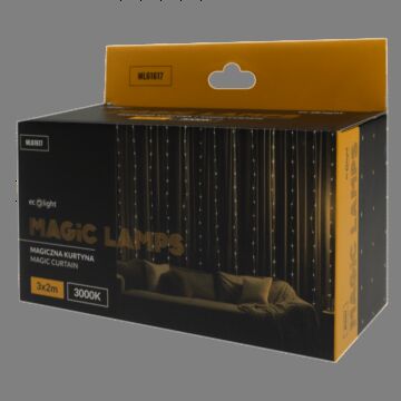 Kurtyna świetlna LED 400 barwa ciepła 3000K 3x2m USB Bluetooth Magiczne Lampki Eco Light ML61617