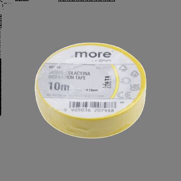 Taśma izolacyjna PVC 15x10 żółta .MORE M20798