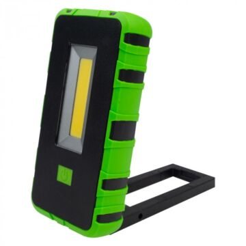 Lampa robocza z akumulatorem LR-A8 8W 110° IP54 czarno-zielona Eco Light EC61026