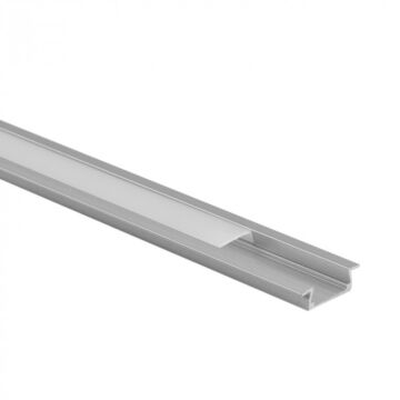 Profil do taśm LED P01 podtynkowy anodowany + klosz mrożony 1m Eco Light EC20620