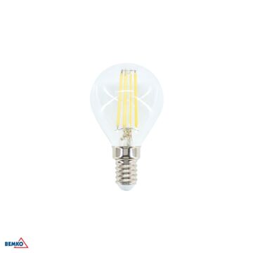 Żarówka LED dekoracyjna FILAMENT E14 6W 320° 4000K 750lm Bemko D86-FLB-E14-G45-060-4K