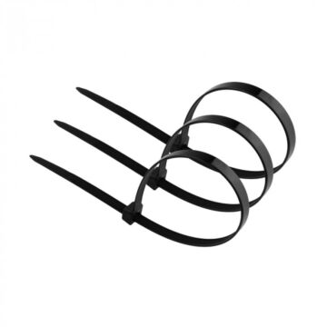 Opaska kablowa zaciskowa trytytka PREMIUM OKP-76200B 7,6x200mm czarna .MORE M61144