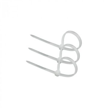 Opaska kablowa zaciskowa trytytka OK-25100W 2.5x100mm biała .MORE M20062