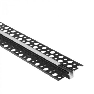 Profil do taśm LED GPW-02 podtynkowy czarny + klosz mrożony 2m Eco Light EC20888