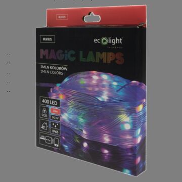 Lampki choinkowe LED 600 RGB 1mln kolorów 30m USB Bluetooth Magiczne Lampki Eco Light ML61626