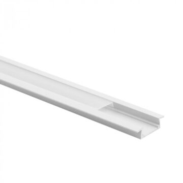 Profil do taśm LED P01 podtynkowy biały + klosz mrożony 1m Eco Light EC20909