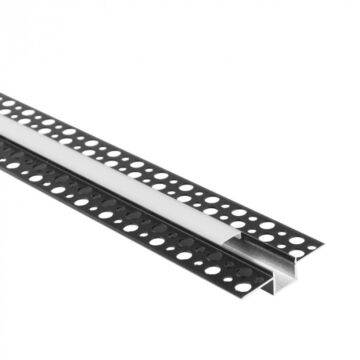 Profil do taśm LED GP-01 podtynkowy czarny + klosz mrożony 1m Eco Light EC20928