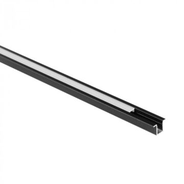 Profil do taśm LED PW-02 natynkowy czarny + klosz mrożony 2m Eco Light EC20848