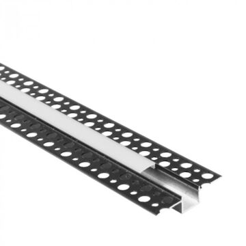 Profil do taśm LED GP-01 podtynkowy czarny + klosz mleczny 1m Eco Light EC20926