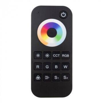 Pilot do sterownika taśm LED RGB+CCT RT5 RF 1-strefowy dotykowy czarny Eco Light EC61331