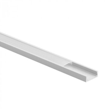 Profil do taśm LED N01 natynkowy biały + klosz mrożony 1m Eco Light EC20902
