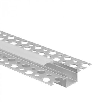 Profil do taśm LED GP01 podtynkowy anodowany + klosz mrożony 1m Eco Light EC20650