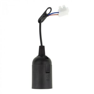 Oprawka termoplastyczna z przewodem E27 czarna Eco Light EC20810