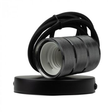 Oprawa wisząca lampa okrągła OSW-1 E27 60W czarny połysk Eco Light SZ61099