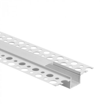 Profil do taśm LED GP02 podtynkowy biały + klosz mrożony 2m Eco Light EC20641