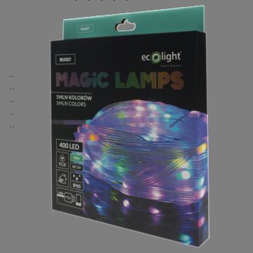 Lampki choinkowe LED 400 RGB 1mln kolorów 40m USB Bluetooth Magiczne Lampki Eco Light ML61627