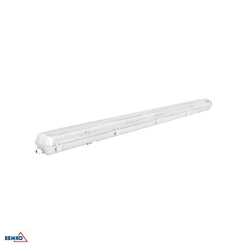 Oprawa hermetyczna EMPTY do świetlówek LED 2xT8/G13 36W IP65 120cm szara Bemko C11-OHT-120-2KP-PC