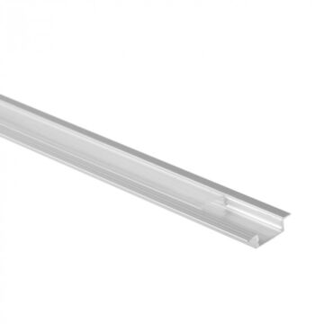 Profil do taśm LED P02 podtynkowy anodowany + klosz transparentny 2m Eco Light EC20607
