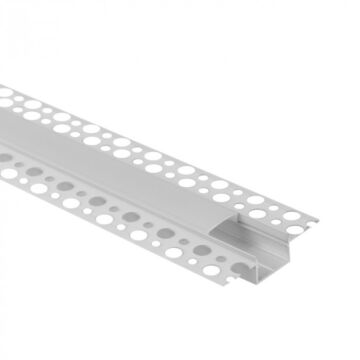 Profil do taśm LED GPS02 podtynkowy biały + klosz mleczny 2m Eco Light EC20941