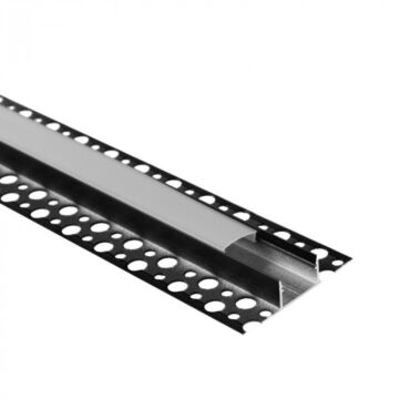 Profil do taśm LED GNS01 natynkowy czarny + klosz mrożony 1m Eco Light EC20976