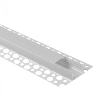Profil do taśm LED GNS02 natynkowy biały + klosz mrożony 2m Eco Light EC20963