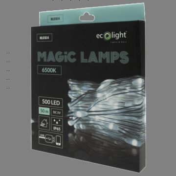 Lampki choinkowe LED 500 barwa zimna 6500K 50m USB Bluetooth Magiczne Lampki Eco Light ML61614