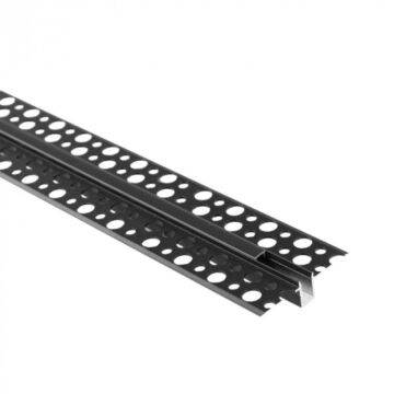 Profil do taśm LED GPW-02 podtynkowy czarny + klosz czarny 2m Eco Light EC20889