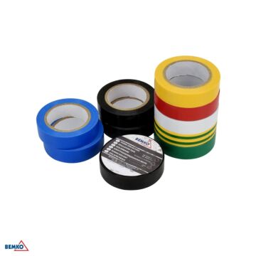 Taśma izolacyjna PVC 19x20 multikolor Bemko E30-PVC1920ZC