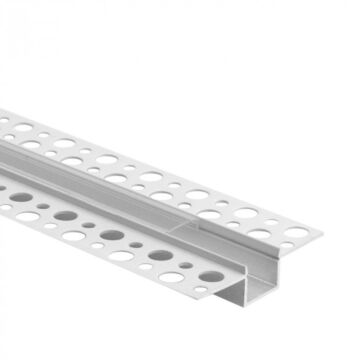 Profil do taśm LED GP02 podtynkowy biały + klosz transparentny 2m Eco Light EC20640