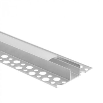 Profil do taśm LED GN02 natynkowy anodowany + klosz mleczny 2m Eco Light EC20651