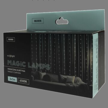 Kurtyna świetlna LED 200 barwa zimna 6500K 3x1m USB Bluetooth Magiczne Lampki Eco Light ML61616