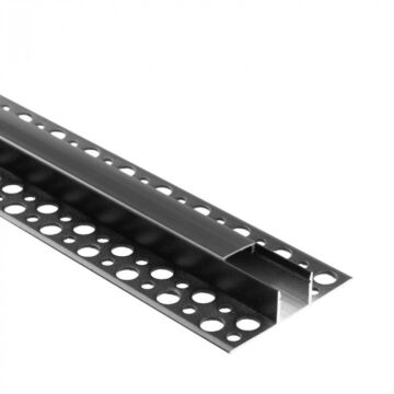 Profil do taśm LED GN02 natynkowy czarny + klosz czarny 2m Eco Light EC20930