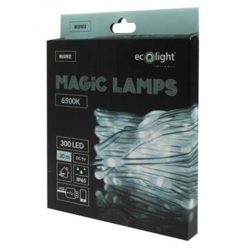 Lampki choinkowe LED 300 barwa zimna 6500K 30m USB Bluetooth Magiczne Lampki Eco Light ML61612