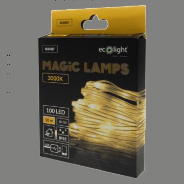 Lampki choinkowe LED 100 barwa ciepła 3000K 10m USB Bluetooth Magiczne Lampki Eco Light ML61607