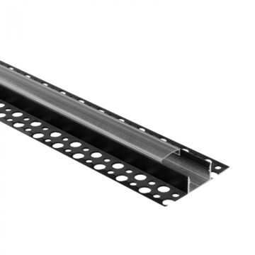 Profil do taśm LED GNS01 natynkowy czarny + klosz transparentny 1m Eco Light EC20975