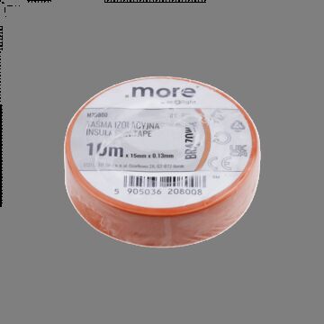 Taśma izolacyjna PVC 15x10 brązowa .MORE M20800