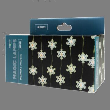 Lampki świąteczne LED 50 Śnieżynki 6500K 5m USB Bluetooth Magiczne Lampki Eco Light ML61603