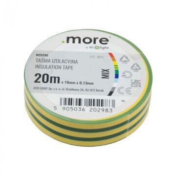 Zestaw taśm izolacyjnych PVC 19x20 MIX KOLORÓW .MORE M20298
