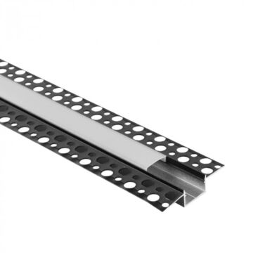 Profil do taśm LED GPS02 podtynkowy czarny + klosz mrożony 2m Eco Light EC20946