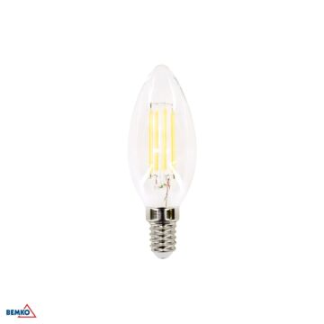 Żarówka LED dekoracyjna FILAMENT E14 6W 320° 4000K 750lm Bemko D86-FLB-E14-C35-060-4K