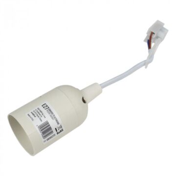 Oprawka termoplastyczna z przewodem E27 biała Eco Light EC20680