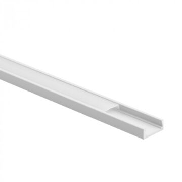 Profil do taśm LED N01 natynkowy biały + klosz mleczny 1m Eco Light EC20900