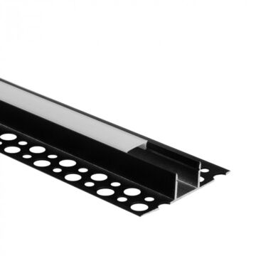 Profil do taśm LED GN02 natynkowy czarny + klosz mleczny 2m Eco Light EC20657
