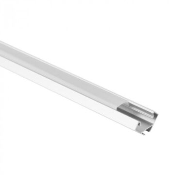 Profil do taśm LED R01 narożny anodowany + klosz mleczny 1m Eco Light EC20633