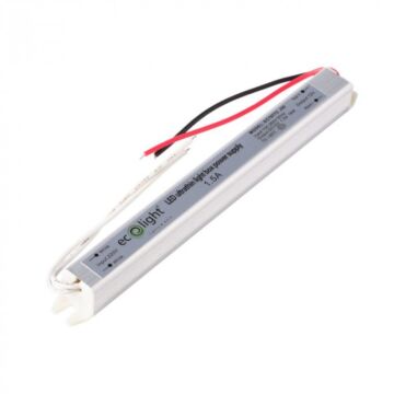Zasilacz LED meblowy SLIM 18W 12V 1,5A IP20 Eco Light EC79772