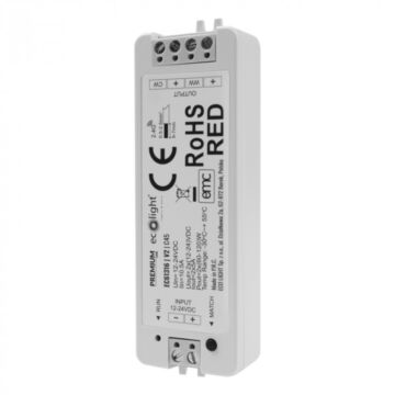 Sterownik do taśm LED V2 RF CCT 10A 12-24V DC 2x60W/120W biały Eco Light EC61316