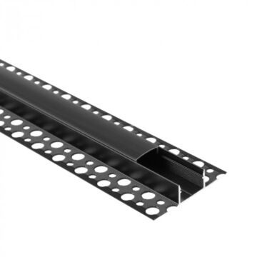 Profil do taśm LED GNS02 natynkowy czarny + klosz czarny 2m Eco Light EC20967