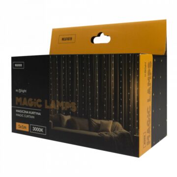 Kurtyna świetlna LED 100 barwa ciepła 3000K 1x1m USB Bluetooth Magiczne Lampki Eco Light ML61619