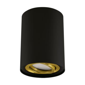 Oprawa downlight natynkowa HARY GU10 lampa okrągła tuba 35W czarny/złoty STRUHM 04240